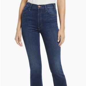 MOTHER The Hustler Frayed High Waist Ankle Flare Jeans Size 28 color HOME MOVIE